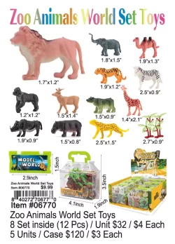 Zoo Animal World Set Toys